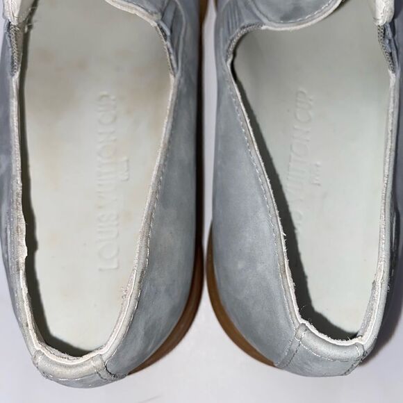 Louis Vuitton Light Gray and Orange Loafers - Picture 13 of 14